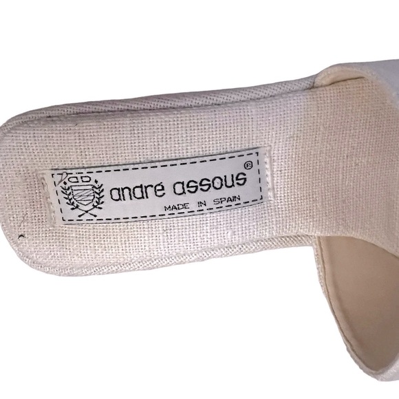 Andre Assous made in Spain sandals size 8 - 3.5 inch heel wedge slip on - Picture 7 of 8